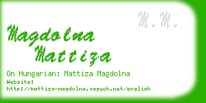 magdolna mattiza business card